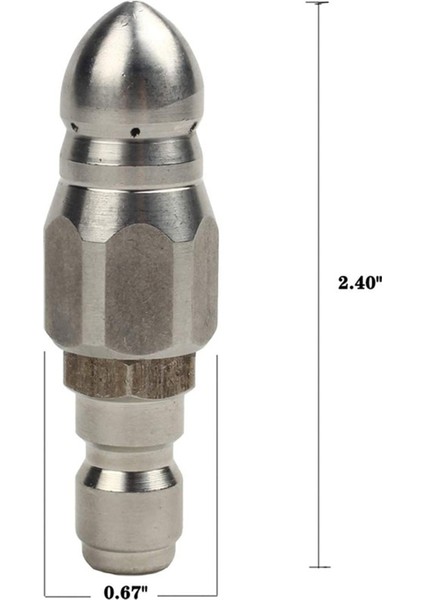 2x Basınçlı Yıkama Kanalizasyon Jetter Nozulu, Paslanmaz Çelik, Dayanıklı Tasarım Kanalizasyon Jet Nozulu, 1/4 Inç Hızlı Bağlantı (Yurt Dışından) modelleri