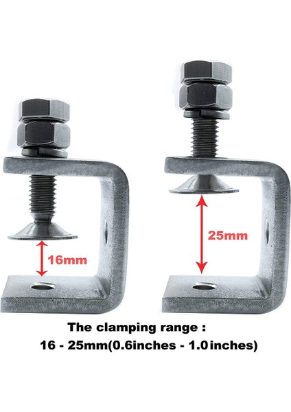 4 Adet 16-25MM Ağır Ağaç Işleme Kelepçe Seti 304 Paslanmaz Çelik C Kelepçe Kaplan Kelepçe Araçları Kaynak/marangoz (Yurt Dışından)