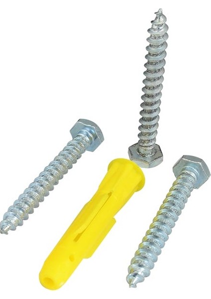 Plastik Dübel + Vida (100 Adet) (4835)