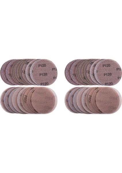 60 Adet Örgü Zımpara Diskleri 125MM 80-600 Grit Kanca ve Döngü Zımpara Kağıdı Kuru Zımpara Diskleri Zımpara Yedek Pedleri (Yurt Dışından)