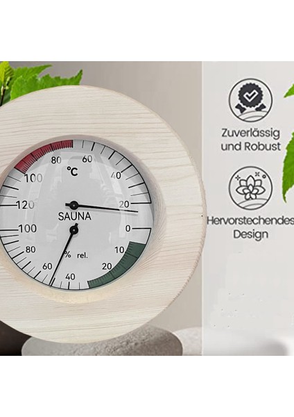 Ahşaptan Yapılmış Sauna Termometre Higrometre Analog (Huş, Kızılağaç Veya Aspen.- Asil Sauna Aksesuar Seti (Yurt Dışından) modelleri