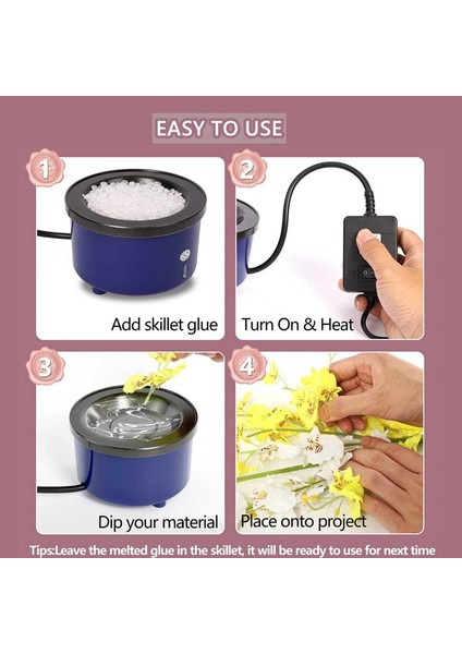 Crafting Için Tutkal Tava, Tutkal Çubukları Peletler Için Elektrikli Sıcak Eriyik Ayarlanabilir Sıcaklık Kontrolü Tutkal Potu Abd Plug (Yurt Dışından)