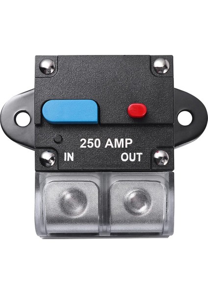 Manuel Sıfırlama Anahtarlı Tekne Trolling Motoru Için 250 Amp Yüksek Amp Denizcilik Nominal Devre Kesici, Su Geçirmez, 12V- 48V Dc (Yurt Dışından)