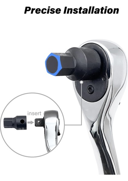 3/8 Inç Sürücü Düşük Profil Darbeli Altıgen Tornavida Seti 16 Parça Sae/metrik 1/4-3/4 Inç 6-19MM Cr-Mo Çelik (Yurt Dışından)