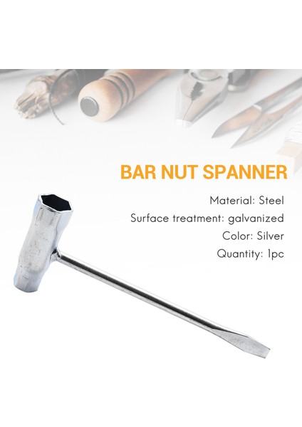 Çubuk Somunu T Testere Anahtarı Anahtarı 1/2 Inç (13 Mm) x 3/4 Inç (19 Mm) (Yurt Dışından)
