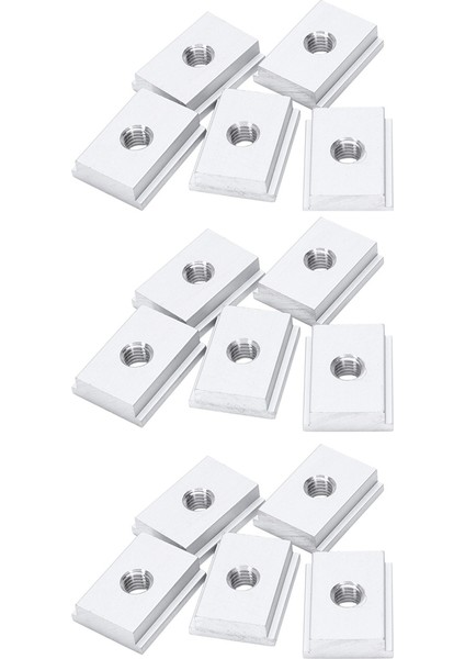 15 Adet M8 T-Track Slider Sürgülü Somun Alüminyum Alaşımlı T Yuvası Somun Ağaç Işleme Aleti Jigs Vida Yuvası Bağlantı Elemanı (Yurt Dışından)