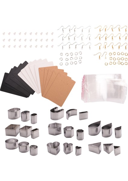 24 Adet Polimer Kil Kesiciler, 10 Şekiller Kil Kesiciler Küpe Kartları, Küpe Kancaları, Takı Yapımı Için (Yurt Dışından) fiyatları