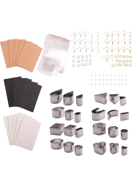 24 Adet Polimer Kil Kesiciler, 10 Şekiller Kil Kesiciler Küpe Kartları, Küpe Kancaları, Takı Yapımı Için (Yurt Dışından) modelleri