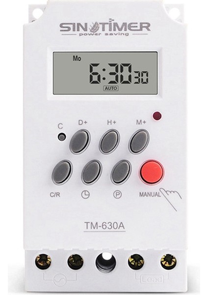 Sınotımer TM630A-2 Zil Çalma Enstrüman Sokak Işıkları Neon Işıkları Sahne Zaman Kontrolü Zaman Kontrol Cihazı 220 V (Yurt Dışından)