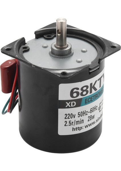 3 Adet 68KTYZ Mini Dişli Motor Ac 220V 28W 2.5r/min Büyük Tork Sabit Mıknatıslı Senkron Dişli Motor (Yurt Dışından)