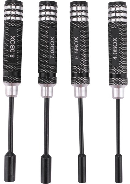 4 Adet Altıgen Somun Sürücüler Tornavida Araçları Seti Seti Rc Helikopter Rc Tekne Rc Arabalar, Metal 4.0/5.5/7.0/8.0mm Tornavidalar (Yurt Dışından)