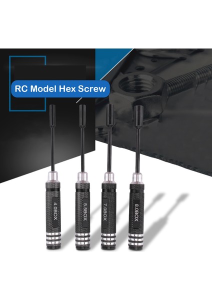 4 Adet Altıgen Somun Sürücüler Tornavida Araçları Seti Seti Rc Helikopter Rc Tekne Rc Arabalar, Metal 4.0/5.5/7.0/8.0mm Tornavidalar (Yurt Dışından) fırsatları