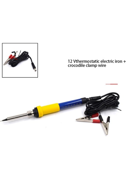 2x Dc 12V Taşınabilir Havya Alçak Gerilim Araba 60W Kaynak Tamir Onarım Araçları Aligator Cilp ile (Yurt Dışından)