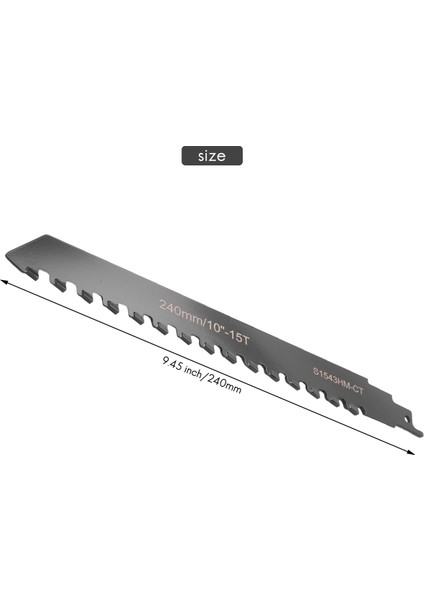 2x Pistonlu Testere Bıçağı Karbür Tungsten Karbür Gözenekli Beton, Fiber Çimento, Tuğla 240MM/9.45INCH Kesmek Için (Yurt Dışından) modelleri