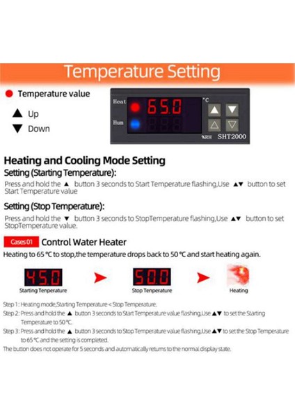 2x SHT2000 Sıcaklık Nem Kontrol Cihazı Termostat Humidistat Kapalı Bira Kuluçka Makinesi Termometre AC110-230V (Yurt Dışından) indirimleri