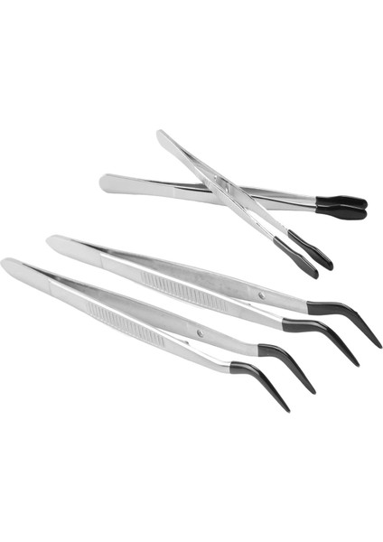 4 Adet Lastik Ucu Cımbız Seti Zanaat Laboratuvarı Için Endüstriyel Hobi Cımbız Pense Takı Damga Plastik Kutu 12/15 cm (Yurt Dışından)