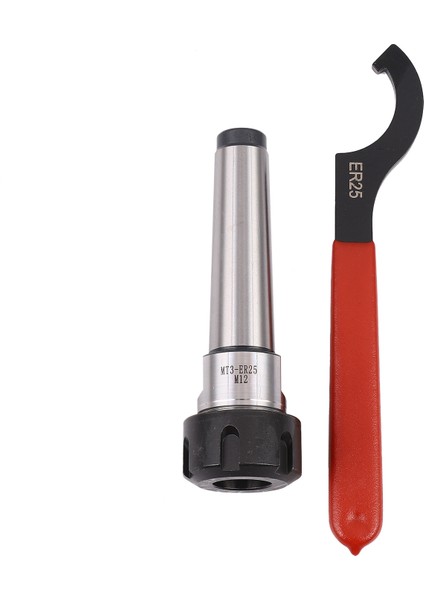 Mt3 ER25 M12 Pens Chuck Tutucu Sabit Cnc Freze Torna Takımları + 1 Adet Anahtar (Yurt Dışından)