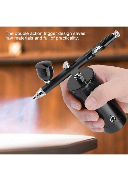 Çok Amaçlı Airbrush Hava Kompresörü Kiti Çift Eylem 0.3mm Meme 7cc Kapasiteli Boya Püskürtme Püskürtme Seti (Yurt Dışından) fırsatları