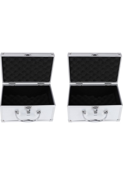 2x Alüminyum Alaşımlı Alet Kutusu Taşınabilir Güvenlik Ekipmanları Alet Çantası Vitrin 230X150X125MM (Yurt Dışından)
