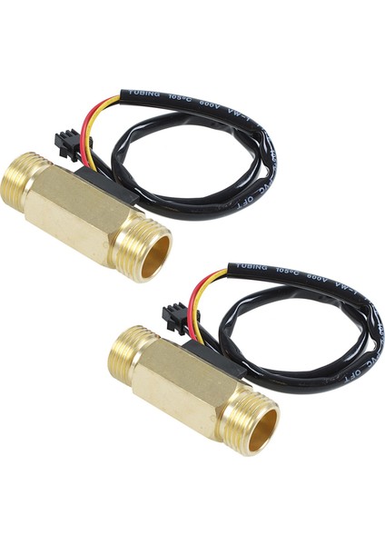 2x 1/2pt Su Akış Sensörü Anahtarı Kontrol Ölçer Akış Ölçer 1.5-30L/MIN (Yurt Dışından)