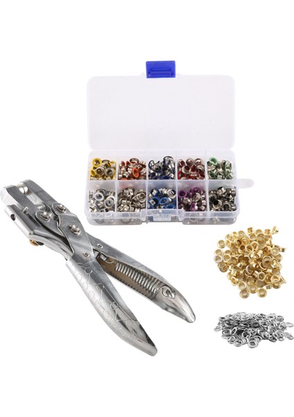 400 Adet 3/16 Inç Metal Grommets Kiti, 1 Adet Kuşgözü Delik Delme Pensesi, Metal Halkalar Kitleri Ayakkabı Halkaları Grommet Setleri (Yurt Dışından) fiyatları