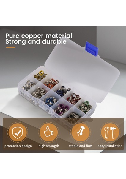 400 Adet 3/16 Inç Metal Grommets Kiti, 1 Adet Kuşgözü Delik Delme Pensesi, Metal Halkalar Kitleri Ayakkabı Halkaları Grommet Setleri (Yurt Dışından) indirimleri