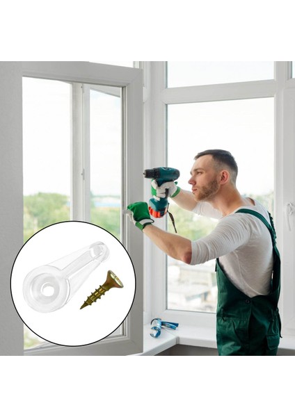 50 Çift Cam Tutucu Klips Seti Dolap Cam Klipsleri 4mm Plastik Kapı Klipsleri Cam Kapı Kolu ve Tokmağı Kapılarını Sabitlemek Için Vidalarla (Yurt Dışından)