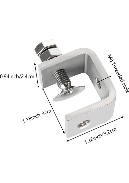 Küçük C Kelepçeleri, Sağlam Geniş Çene Açıklığı ve I Kiriş Tasarımlı Ağır Hizmet Tipi C-Kelepçe Paslanmaz Çelik, Sıkma Aralığı 16-25MM,МНОГОЦЕЛЕВОЙ Пакет (Yurt Dışından)