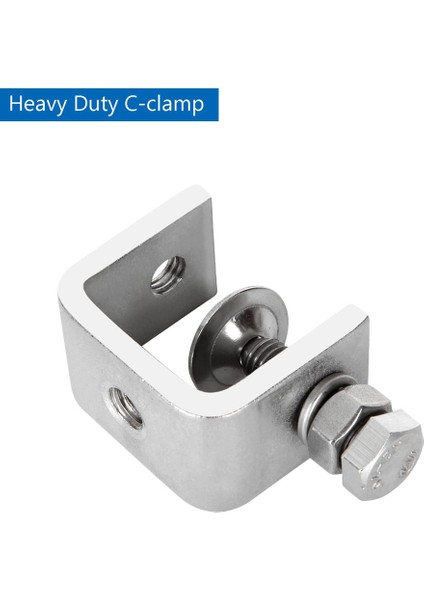 Küçük C Kelepçeleri, Sağlam Geniş Çene Açıklığı ve I Kiriş Tasarımlı Ağır Hizmet Tipi C-Kelepçe Paslanmaz Çelik, Sıkma Aralığı 16-25MM,МНОГОЦЕЛЕВОЙ Пакет (Yurt Dışından)
