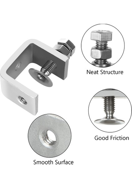 Küçük C Kelepçeleri, Sağlam Geniş Çene Açıklığı ve I Kiriş Tasarımlı Ağır Hizmet Tipi C-Kelepçe Paslanmaz Çelik, Sıkma Aralığı 16-25MM,МНОГОЦЕЛЕВОЙ Пакет (Yurt Dışından)