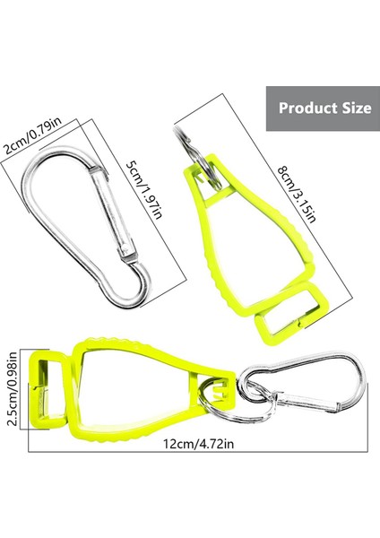 18 Adet Eldiven Klipleri Iş Eldiveni Tutucular Eldiven Kemer Klipsi Metal Karabinalar ile Inşaat Işçisi Koruyucu Emek Için (Yurt Dışından) fiyatları