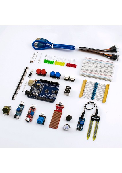 Arduino Uno R3 Dıy Kiti Kondansatör/köprü/breadboard Başlangıç Kiti Için Uygundur (Yurt Dışından) fiyatları