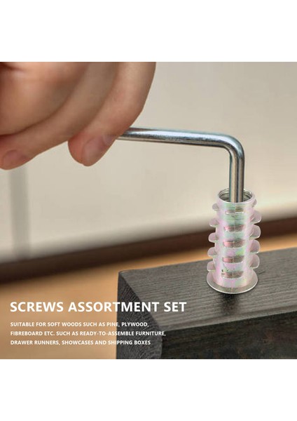 230 Adet Vida Somunu Paketi M4/M5/M6/M8/M10 Çinko Alaşımlı Altıgen Somun Somun, Dişli Insert, Ahşap Mobilya Için Ahşap Vida Somunu (Yurt Dışından) modelleri