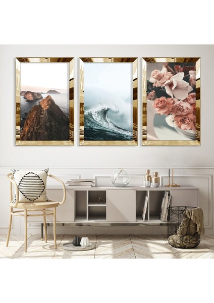 Doğa Manzara Gümüş Pleksi Kenar Mdf Tablo