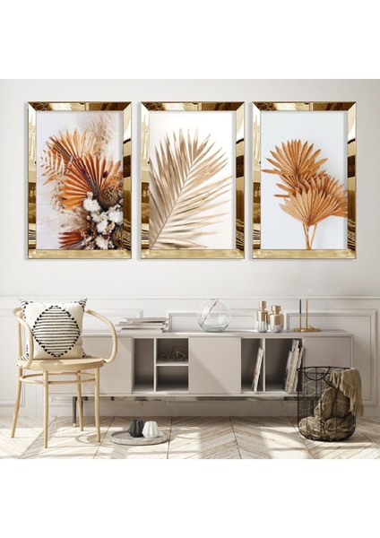 Çiçek Gümüş Pleksi Kenar Mdf Tablo