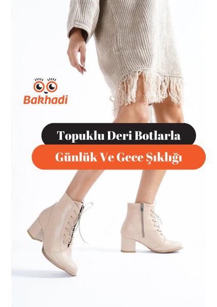 Bakhadi Yeni Sezon Krem Deri Bot Modelimiz