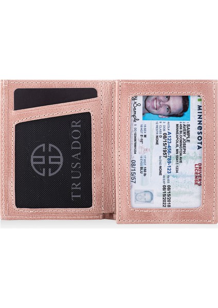 Marseille Pembe Fermuarlı Aynalı Lastikli Unisex Erkek Kadın Cüzdan Hediye Rfid Korumalı