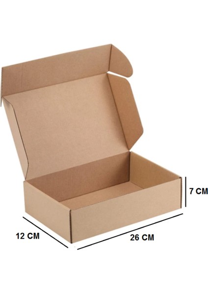 E-Ticaret Kutusu, Büyük Ürün Kutusu, Kitap Kutusu 26X12X7 cm 100 Adet