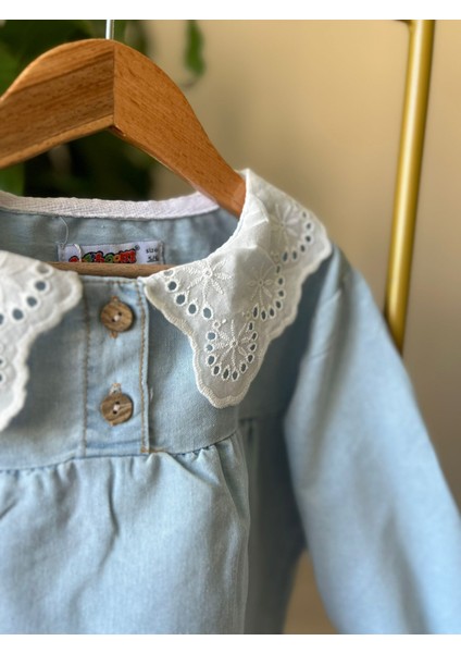 Dantel Yaka Denimelbise/tunik modelleri