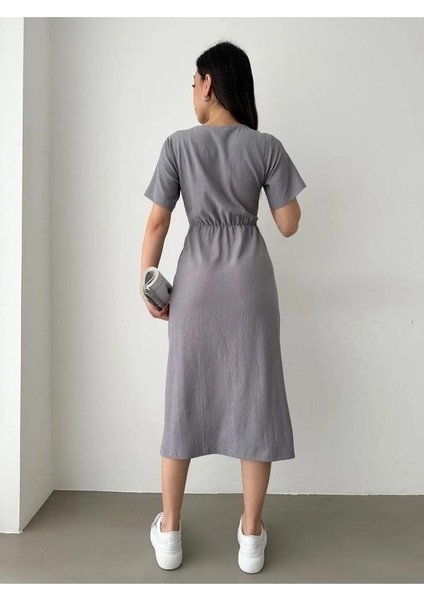 Düğmeli Kemerli Elbise modelleri