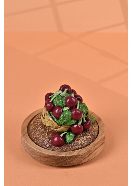 El Yapımı Özel Tasarım Kavanoz - 1000 ml - Vakumlu Ahşap Kapaklı (Vişne Detaylı) - Yeşil Çiçekli Kare Cam - Mutfak ve Ev Dekorasyonu fırsatları