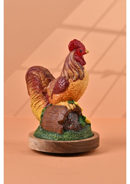 El Yapımı Özel Tasarım Kavanoz - 1000 ml - Vakumlu Ahşap Kapaklı (Horoz Detaylı) - Medium Amber Çizgili Cam - Mutfak ve Ev Dekorasyonu fırsatları