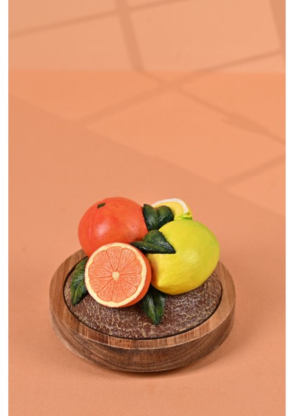 El Yapımı Özel Tasarım Kavanoz - 700 ml - Vakumlu Ahşap Kapaklı (Portakal Detaylı) - Yeşil Çiçekli Kare Cam - Mutfak ve Ev Dekorasyonu fırsatları