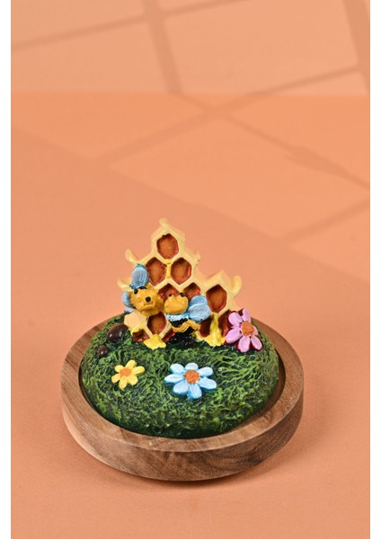 El Yapımı Özel Tasarım Bal Kavanoz - 500 ml - Vakumlu Ahşap Kapaklı (Bal ve Arı Detaylı) - Medium Amber Çiçekli Kare Cam - Mutfak ve Ev Dekorasyonu indirimleri