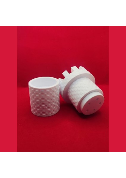 Kale Tasarımlı 3D Saksı – Iki Parçalı Modüler Yapı