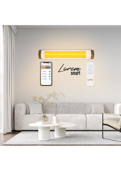 Lorem 3000W Mobil Uyumlu ve Uzaktan Kumandalı Isıtıcı