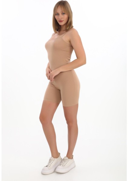 Ince Askılı Body Tulum -Ten Rengi fırsatları
