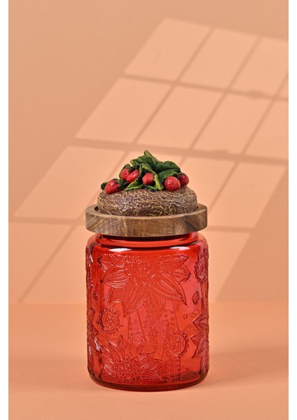 Özel Tasarım Kavanoz - Çilek 700 ml