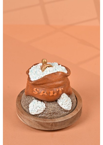 El Yapımı Özel Tasarım Tuz Baharat Kavanozu -1000 ml - Vakumlu Ahşap Kapaklı (Turuncu Detaylı) - Şeffaf Çizgili Cam - Mutfak ve Ev Dekorasyonu fırsatları