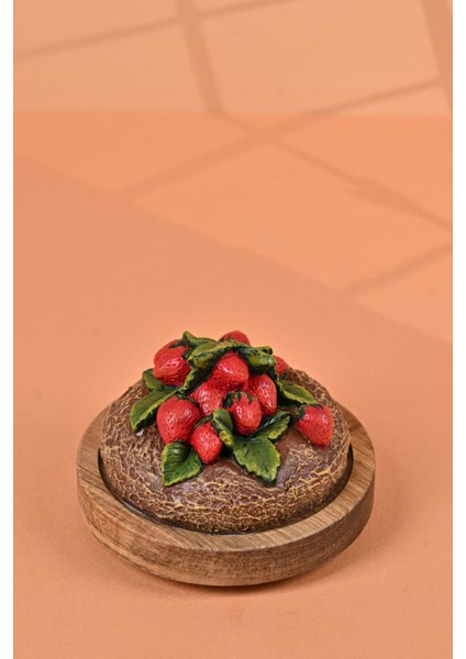 El Yapımı Özel Tasarım Kavanoz - 1000 ml - Vakumlu Ahşap Kapaklı (Çilek Detaylı) - Dark Amber Çiçekli Kare Cam - Mutfak ve Ev Dekorasyonu fırsatları